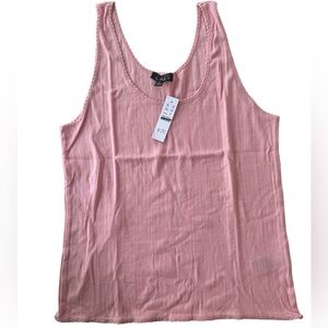 J. Crew Pink Tank Top in pointelle